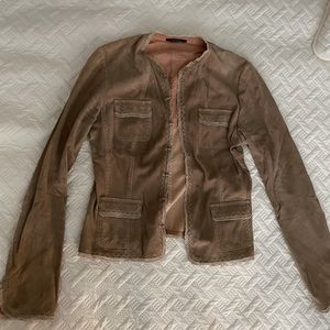 Ellie Tahari Suede Leather Jacket